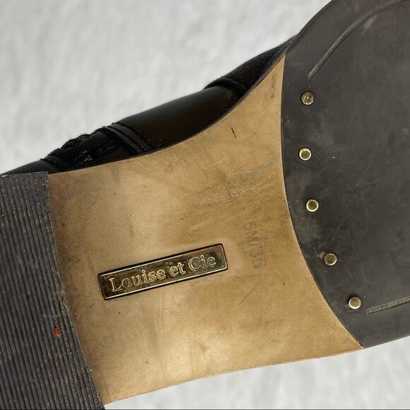 LOUISE ET CIE / Courmay black & gold short ledger ankle boots / 5 - Picture 10 of 10